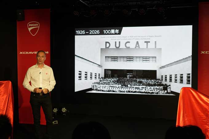 【DUCATI ニューXDiavel V4プレス発表会】この世で最高に超絶エキサイトなクルーザー、V4エンジンを備え大きく生まれ変わる！！　14画像